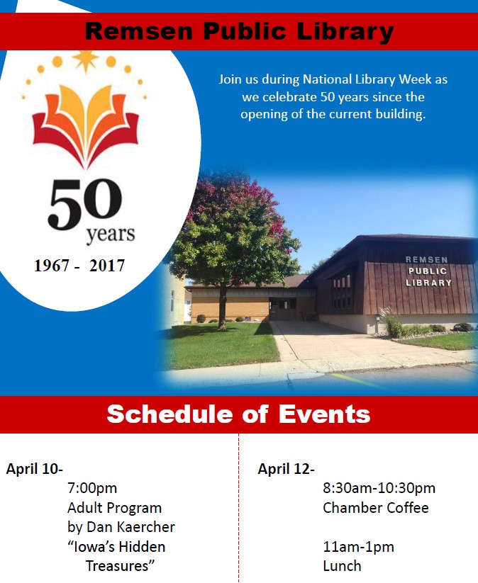 Iowa’s Hidden TreasuresLibrary Program City of Remsen, Iowa Official