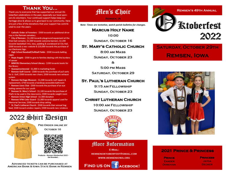 Oktoberfest City of Remsen, Iowa Official site